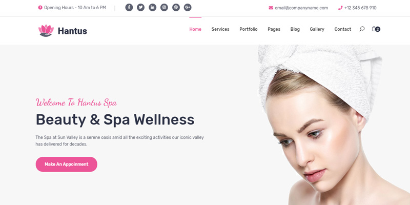Beauty & Spa website designed by Webinfolink