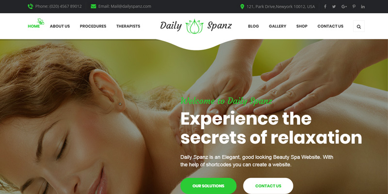 Beauty & Spa website designed by Webinfolink