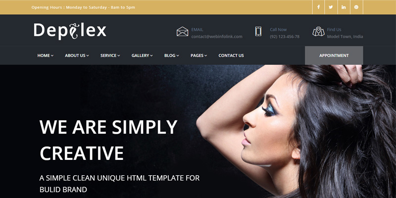 Beauty & Spa website designed by Webinfolink