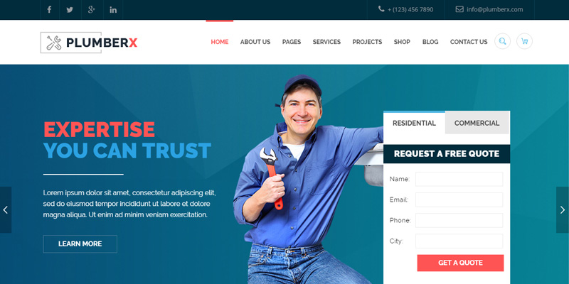Construction website designed by Webinfolink