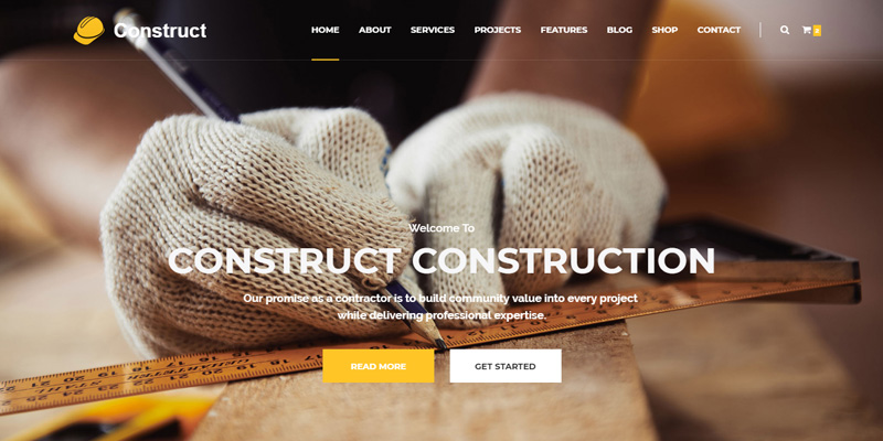 Construction website designed by Webinfolink