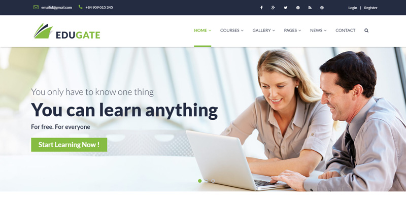 Education website designed by Webinfolink