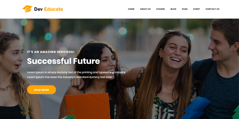 Education website designed by Webinfolink