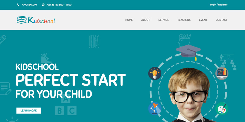Education website designed by Webinfolink