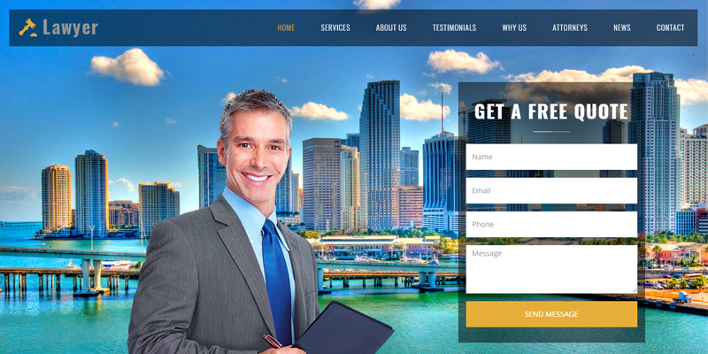 Lawyers website designed by Webinfolink