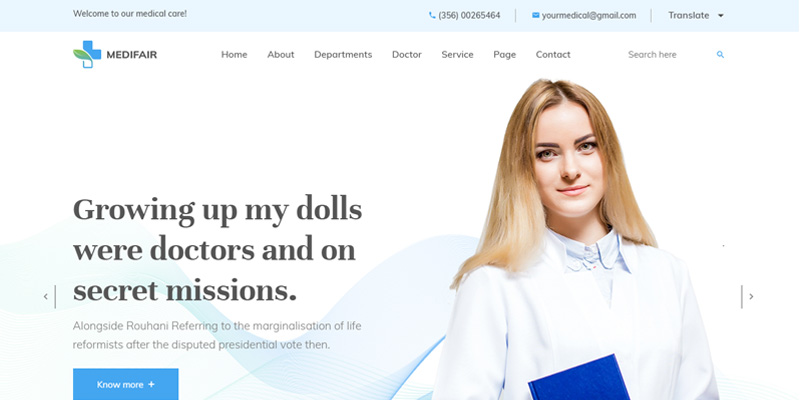 Medical website designed by Webinfolink