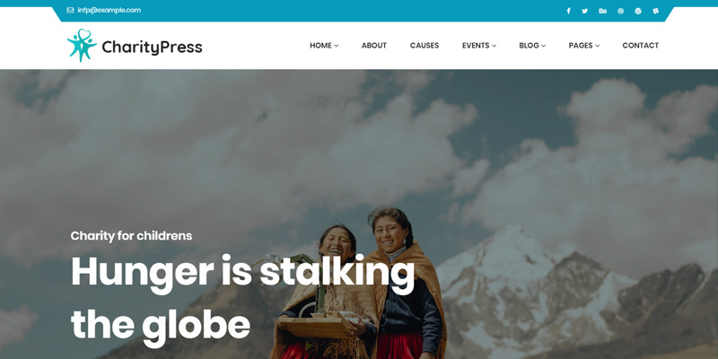 NGO website designed by Webinfolink