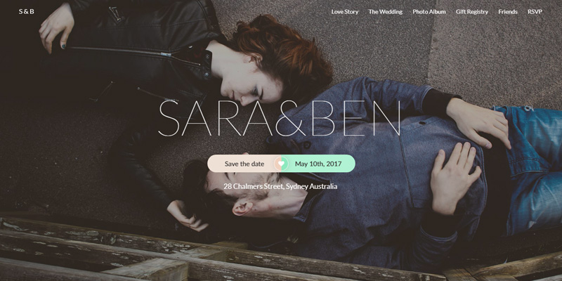 Weddings website designed by Webinfolink
